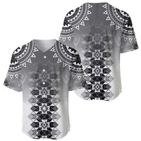 New Zealand Baseball Jersey Poutama Mix Gray Taniko Inspired Art LT05 - Polynesian Pride