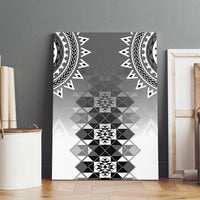 New Zealand Canvas Wall Art Poutama Mix Gray Taniko Inspired Art LT05