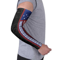 Samoa Flag Arm Sleeves Ula Fala With Samoan Siapo - Polynesian Pride