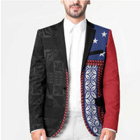 Samoa Flag Blazer Ula Fala With Samoan Siapo LT05 - Polynesian Pride