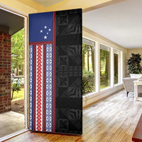 Samoa Flag Door Cover Ula Fala With Samoan Siapo - Polynesian Pride