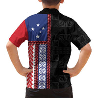 Samoa Flag Family Matching Puletasi and Hawaiian Shirt Ula Fala With Samoan Siapo - Polynesian Pride
