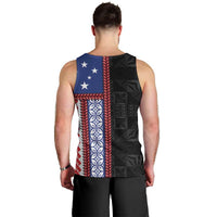 Samoa Flag Men Tank Top Ula Fala With Samoan Siapo LT05 - Polynesian Pride