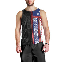 Samoa Flag Men Tank Top Ula Fala With Samoan Siapo LT05 - Polynesian Pride