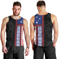 Samoa Flag Men Tank Top Ula Fala With Samoan Siapo LT05 - Polynesian Pride