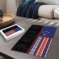 Samoa Flag Puzzle Ula Fala With Samoan Siapo - Polynesian Pride