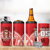 Custom Tonga Rugby Mate Ma'a 4 in 1 Can Cooler Tumbler Tongan Pride Unique Style LT05 - Polynesian Pride