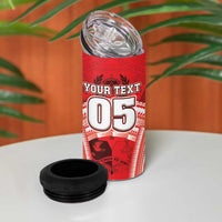 Custom Tonga Rugby Mate Ma'a 4 in 1 Can Cooler Tumbler Tongan Pride Unique Style LT05 - Polynesian Pride
