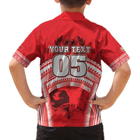 Custom Tonga Rugby Mate Ma'a Family Matching Off The Shoulder Long Sleeve Dress and Hawaiian Shirt Tongan Pride Unique Style - Polynesian Pride