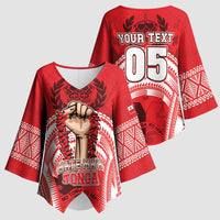 Custom Tonga Rugby Mate Ma'a Kimono Sleeve Blouse Tongan Pride Unique Style LT05 - Polynesian Pride