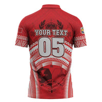 Custom Tonga Rugby Mate Ma'a Zipper Polo Shirt Tongan Pride Unique Style LT05 - Polynesian Pride