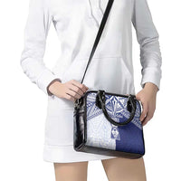 Northern Mariana Islands And Guam Shoulder Handbag Latte Stone With Tribal Pattern