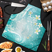 Polynesian Jellyfish Apron With Plumeria Teal LT05 Teal - Polynesian Pride