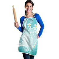 Polynesian Jellyfish Apron With Plumeria Teal LT05 - Polynesian Pride