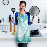Polynesian Jellyfish Apron With Plumeria Teal LT05 - Polynesian Pride