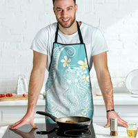Polynesian Jellyfish Apron With Plumeria Teal LT05 - Polynesian Pride
