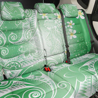 Polynesian Jellyfish Back Car Seat Cover With Plumeria Green