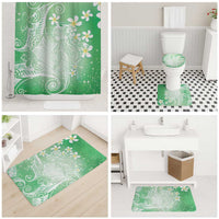Polynesian Jellyfish Bathroom Set With Plumeria Green