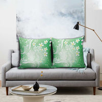Polynesian Jellyfish Pillow Cover With Plumeria Green LT05 - Polynesian Pride