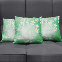 Polynesian Jellyfish Pillow Cover With Plumeria Green LT05 - Polynesian Pride