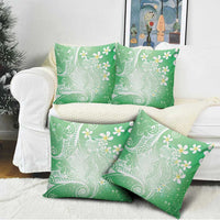 Polynesian Jellyfish Pillow Cover With Plumeria Green LT05 - Polynesian Pride