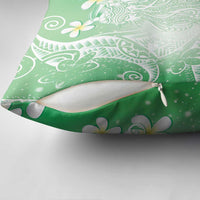 Polynesian Jellyfish Pillow Cover With Plumeria Green LT05 - Polynesian Pride
