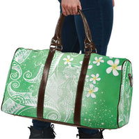Polynesian Jellyfish Travel Bag With Plumeria Green