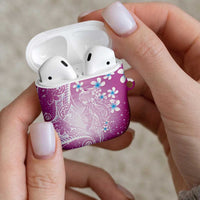 Polynesian Jellyfish AirPods Case With Plumeria Pink