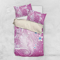 Polynesian Jellyfish Bedding Set With Plumeria Pink