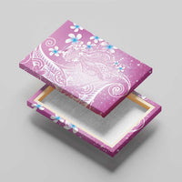 Polynesian Jellyfish Canvas Wall Art With Plumeria Pink