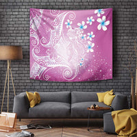 Polynesian Jellyfish Tapestry With Plumeria Pink LT05 Pink - Polynesian Pride