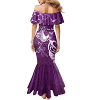 Personalised Fibromyalgia Awareness Mermaid Dress Polynesian Purple Ribbon LT05 - Polynesian Pride