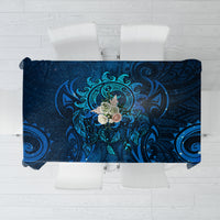 New Zealand Dream Catcher Tablecloth Maori Koru Pattern Blue Version LT05 Blue - Polynesian Pride