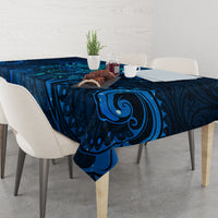 New Zealand Dream Catcher Tablecloth Maori Koru Pattern Blue Version LT05 - Polynesian Pride