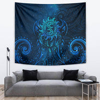New Zealand Dream Catcher Tapestry Maori Koru Pattern Blue Version