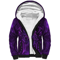 New Zealand Dream Catcher Sherpa Hoodie Maori Koru Pattern Purple Version LT05 Unisex Purple - Polynesian Pride