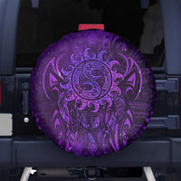 New Zealand Dream Catcher Spare Tire Cover Maori Koru Pattern Purple Version LT05 - Polynesian Pride