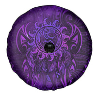 New Zealand Dream Catcher Spare Tire Cover Maori Koru Pattern Purple Version LT05 - Polynesian Pride
