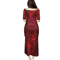 New Zealand Dream Catcher Puletasi Maori Koru Pattern Red Version LT05 - Polynesian Pride