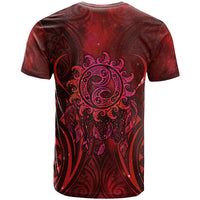 New Zealand Dream Catcher T Shirt Maori Koru Pattern Red Version