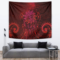 New Zealand Dream Catcher Tapestry Maori Koru Pattern Red Version LT05 Red - Polynesian Pride