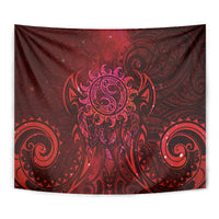 New Zealand Dream Catcher Tapestry Maori Koru Pattern Red Version LT05 - Polynesian Pride