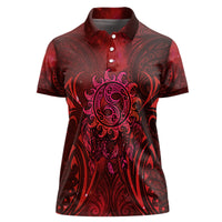 New Zealand Dream Catcher Women Polo Shirt Maori Koru Pattern Red Version