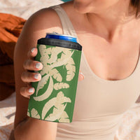 Hawaii Pua Kenikeni Lei 4 in 1 Can Cooler Tumbler With Lau Maia Green LT05 - Polynesian Pride