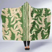 Hawaii Pua Kenikeni Lei Hooded Blanket With Lau Maia Green