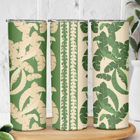 Hawaii Pua Kenikeni Lei Skinny Tumbler With Lau Maia Green