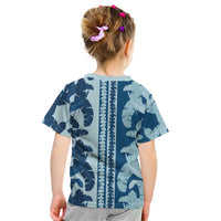 Hawaii Pua Kenikeni Lei Kid T Shirt With Lau Maia Royal Blue