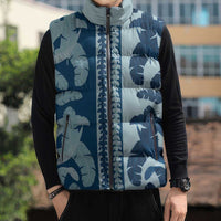 Hawaii Pua Kenikeni Lei Sleeveless Puffer Jacket With Lau Maia Royal Blue