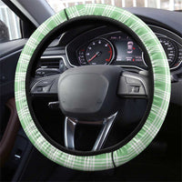 Hawaii Pikake Lokelani Plumeria Lei Steering Wheel Cover Green Palaka Motifs LT05 - Polynesian Pride
