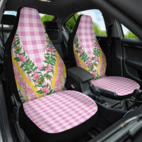 Hawaii Pikake Lokelani Plumeria Lei Car Seat Cover Pink Palaka Motifs